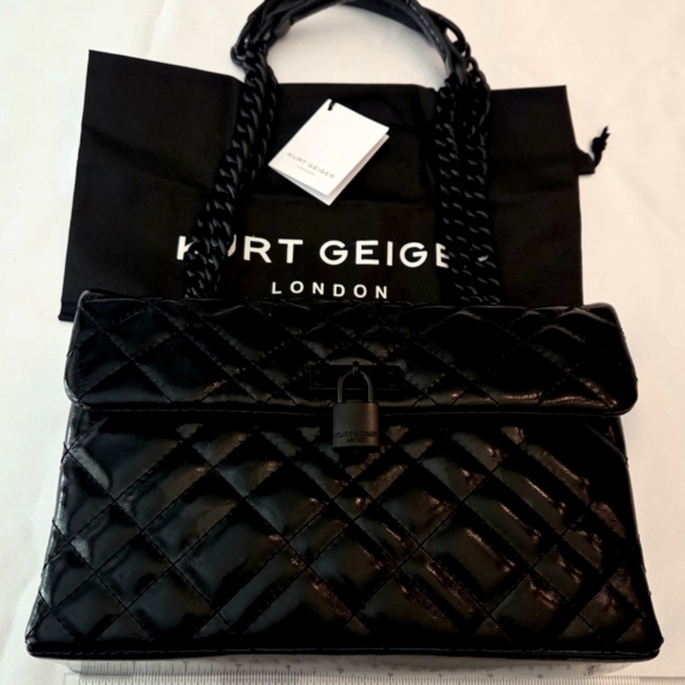 Kurt Geiger Britton Black Quilted Women's Bag - Picture 4 of 7
